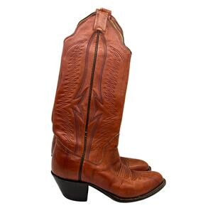 The Sanders Boot Makers Western Leather Cowboy Boots Hand Crafted Size 5 1/2C